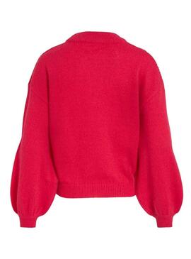 Pullover Vila Vichinti Rosso per Donna