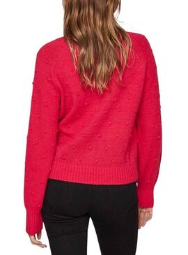 Pullover Vila Vituli Rosso per Donna