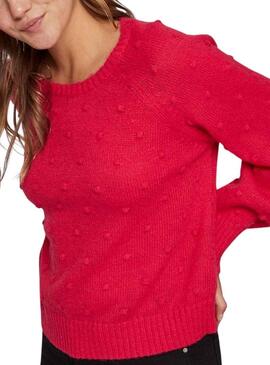 Pullover Vila Vituli Rosso per Donna