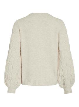 Pullover Vila Viella New Beige per Donna