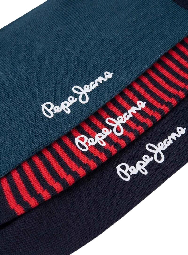 Pack 3 Calzini Pepe Jeans Logo Verde Uomo