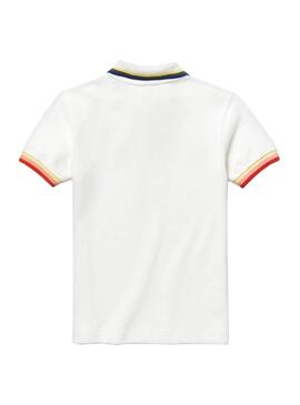 Polo Lacoste Rainbow White Bambino
