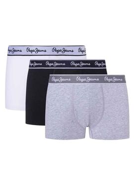 Pack 3 Boxer Pepe Jeans TK Grigio per Uomo