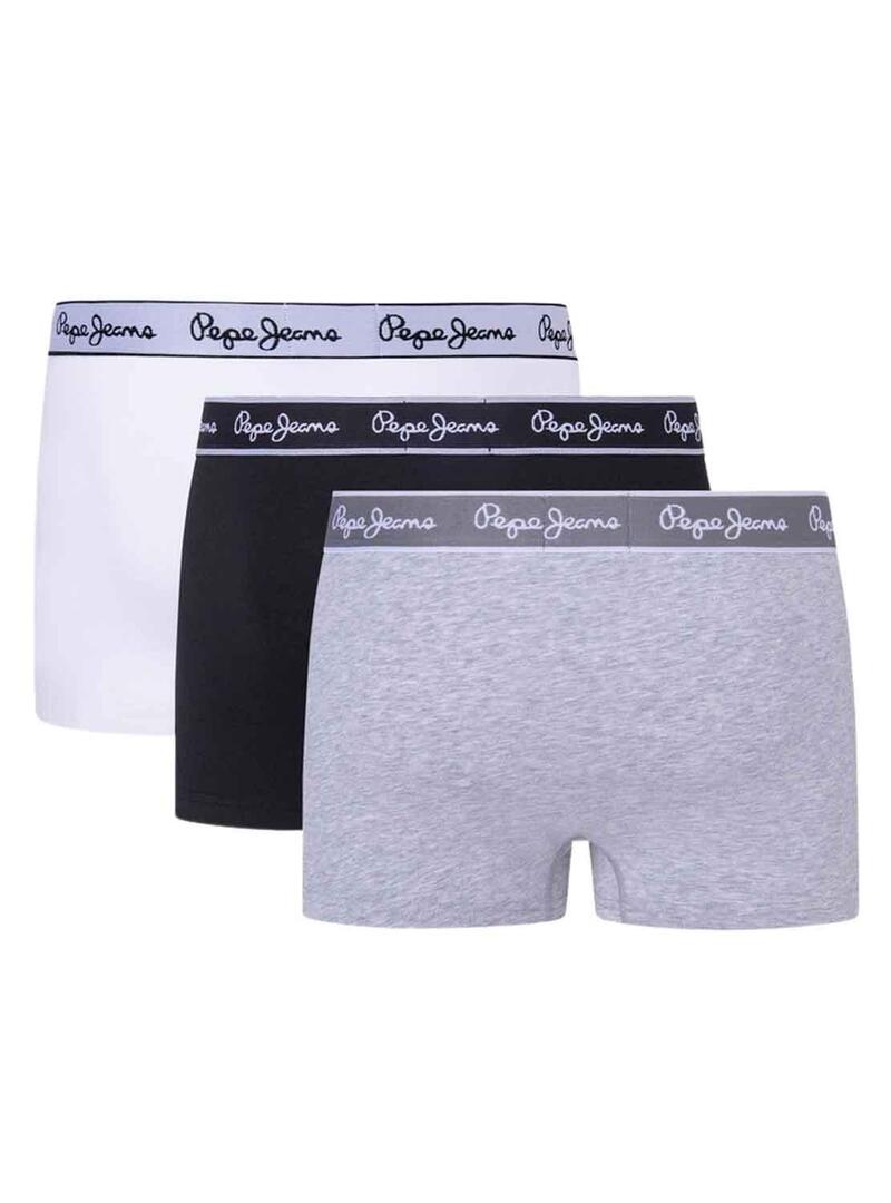 Pack 3 Boxer Pepe Jeans TK Grigio per Uomo