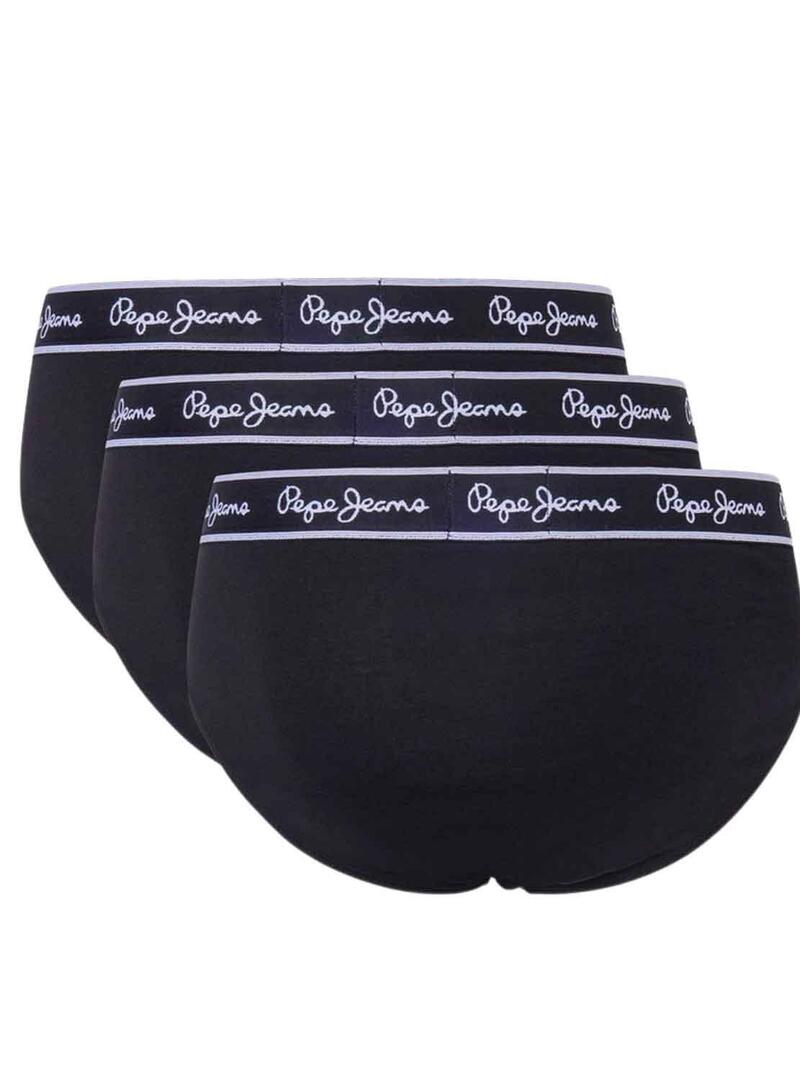 Pack 3 slip Pepe Jeans Nero per Uomo