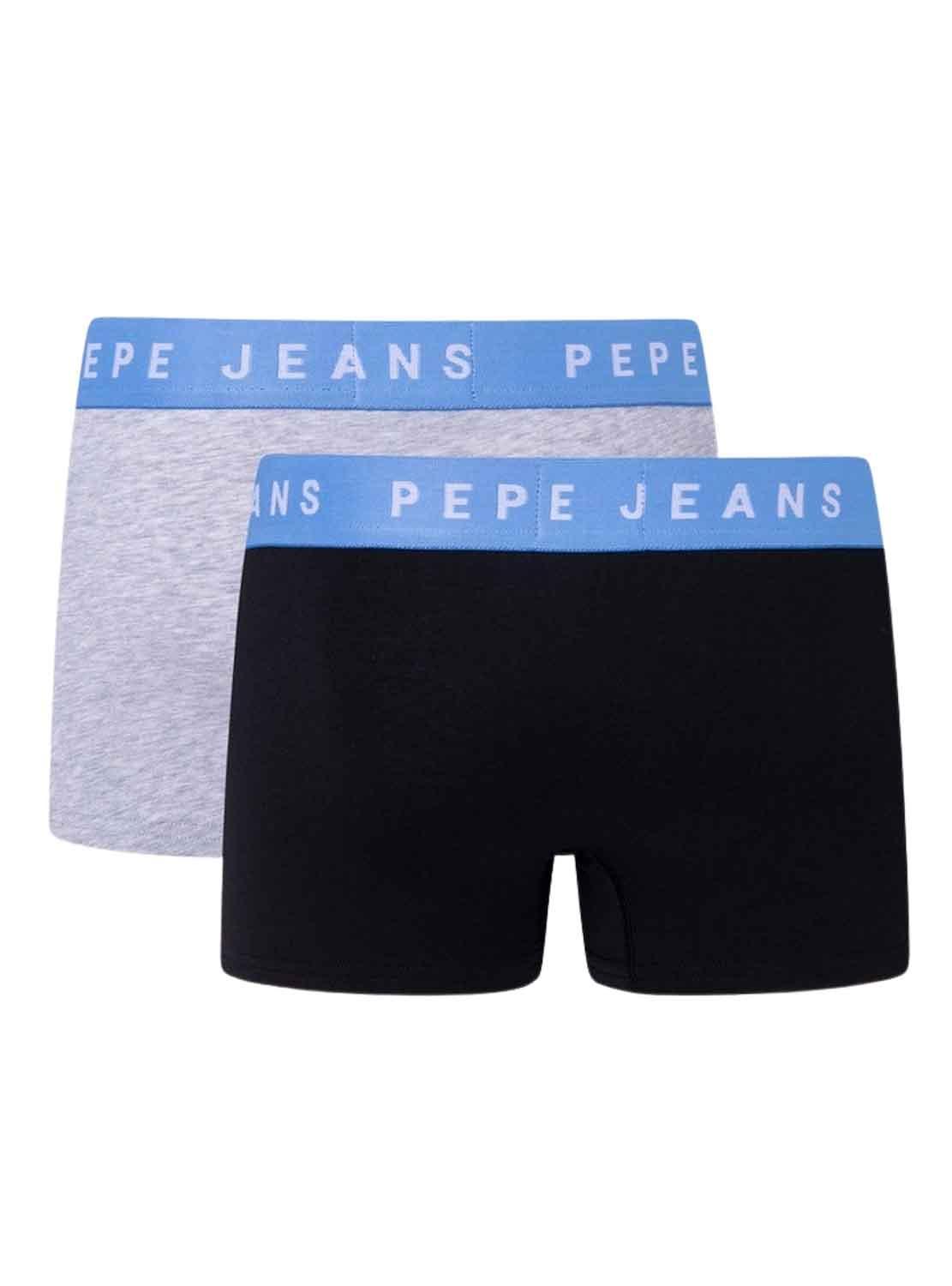 Pack 2 Boxer Pepe Jeans Logo TK Blu per Uomo