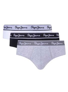 Pack 3 slip Pepe Jeans Grigio per Uomo