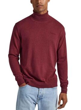 Pullover Pepe Jeans Andre Tartaruga Rosso per Uomo