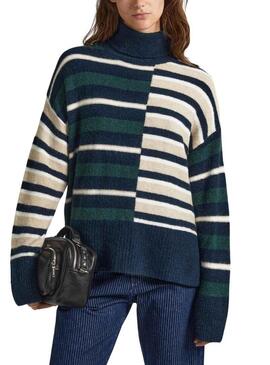 Pullover Pepe Jeans Denver Verde per Donna