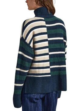 Pullover Pepe Jeans Denver Verde per Donna