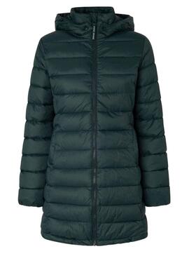 Giacca Pepe Jeans Maddie Long Verde per Donna