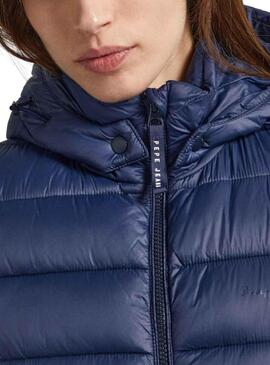 Giacca Pepe Jeans Maddie Long Blu per Donna