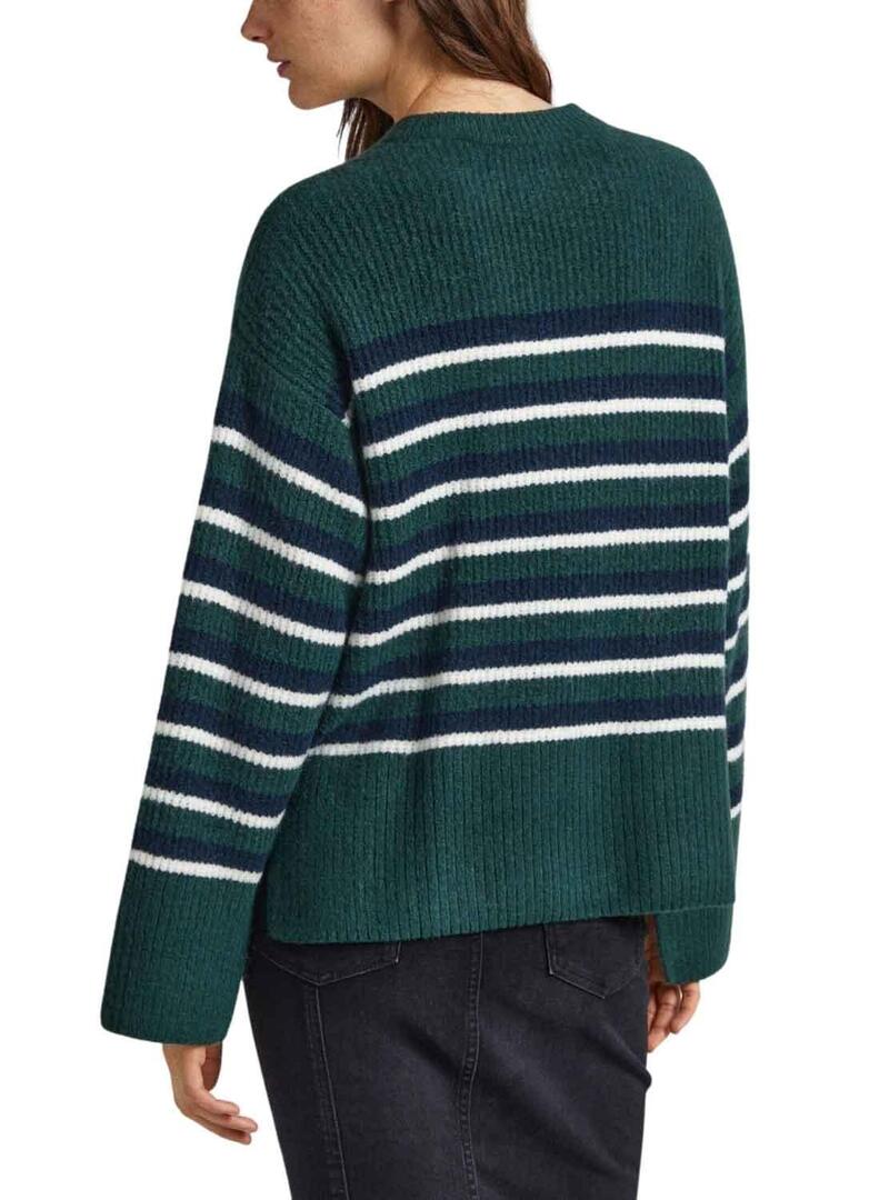 Pullover Pepe Jeans Ellison Verde per Donna