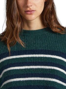 Pullover Pepe Jeans Ellison Verde per Donna