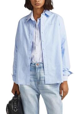 Camicia Pepe Jeans Laura Blu per Donna