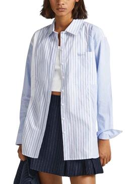 Camicia Pepe Jeans Ivanka Blu per Donna