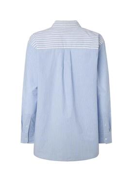 Camicia Pepe Jeans Ivanka Blu per Donna