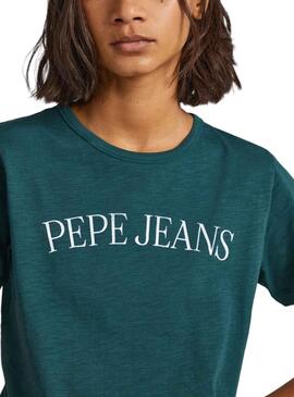 T-Shirt Pepe Jeans Vio Verde per Donna