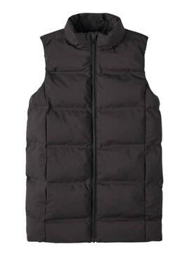 Gilet Name It Mellow Long Nero per Bambino