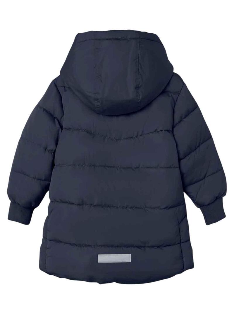 Giacca Name It Musica Long Puffer Blu Navy Bambina