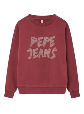 Felpa Pepe Jeans Salome Burgudy Rosso Bambina