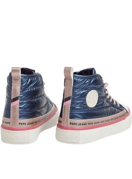 Sneakers Pepe Jeans Ottis Prega Blu per Bambina