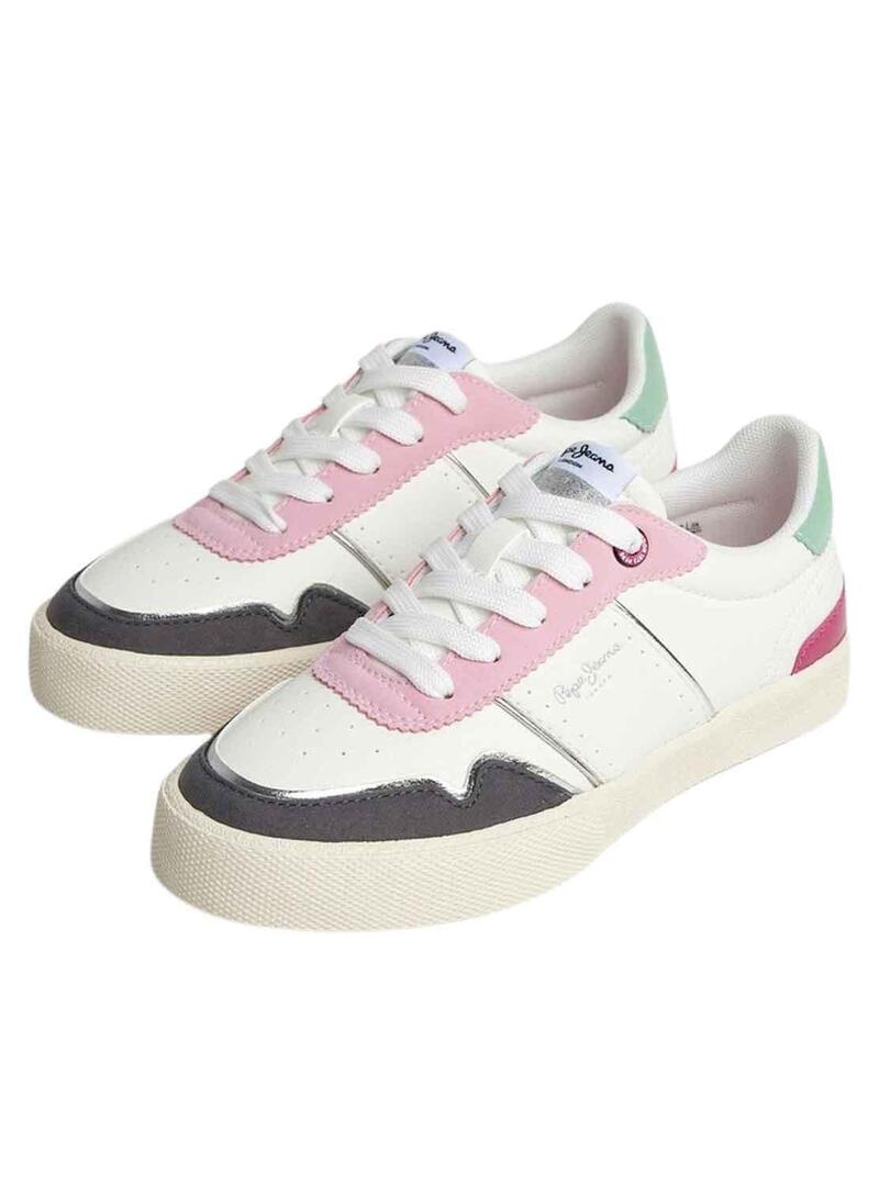 Sneakers Pepe Jeans Kenton Fresco Bianco Bambina