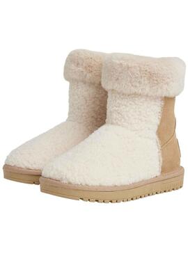 Stivaletto Pepe Jeans Diss Furry Beige per Bambina