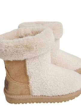 Stivaletto Pepe Jeans Diss Furry Beige per Bambina