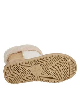 Stivaletto Pepe Jeans Diss Furry Beige per Bambina