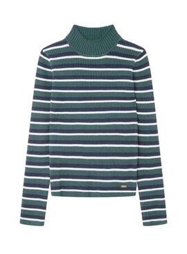 Pullover Pepe Jeans Romina Regent Verde per Bambina