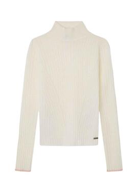 Pullover Pepe Jeans Mousse Seretta Bianco per Bambina