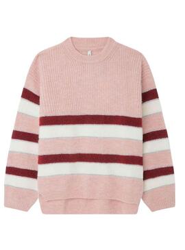 Pullover Pepe Jeans Valere Rosa per Bambina