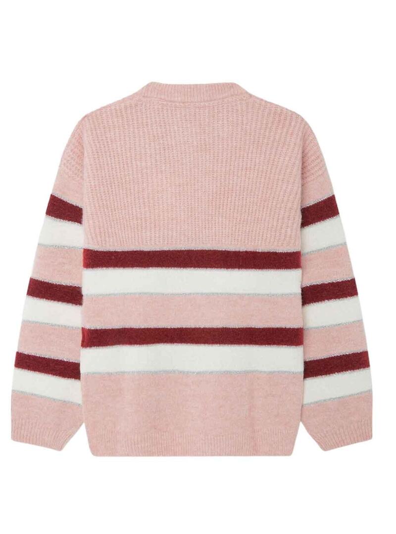 Pullover Pepe Jeans Valere Rosa per Bambina