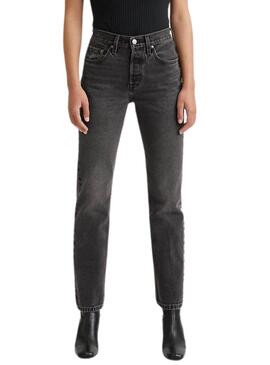 Pantaloni Jeans Levis 501 Nero per Donna