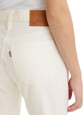 Pantaloni Jeans Levis 501 Bianco per Donna