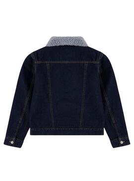 Giacca Levis Sherpa Trucker Blu Navy per Bambino