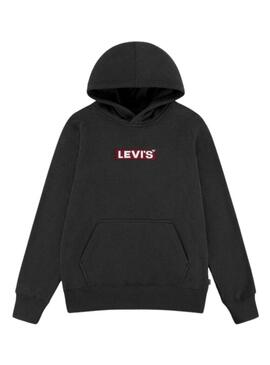 Felpa Levis Boxtab Pullover Nero per Bambino