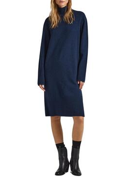 Vestito Pepe Jeans Dasya De Knitted Blu per Donna