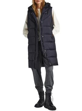 Gilet Pepe Jeans Mercy Nero Imbottito Donna