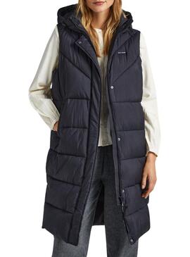 Gilet Pepe Jeans Mercy Nero Imbottito Donna