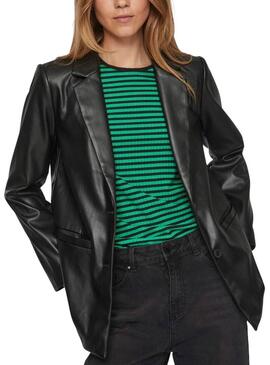Giacca Vila Vinille Coated Nero per Donna
