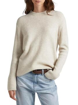 Pullover Pepe Jeans Denisse Beige per Donna