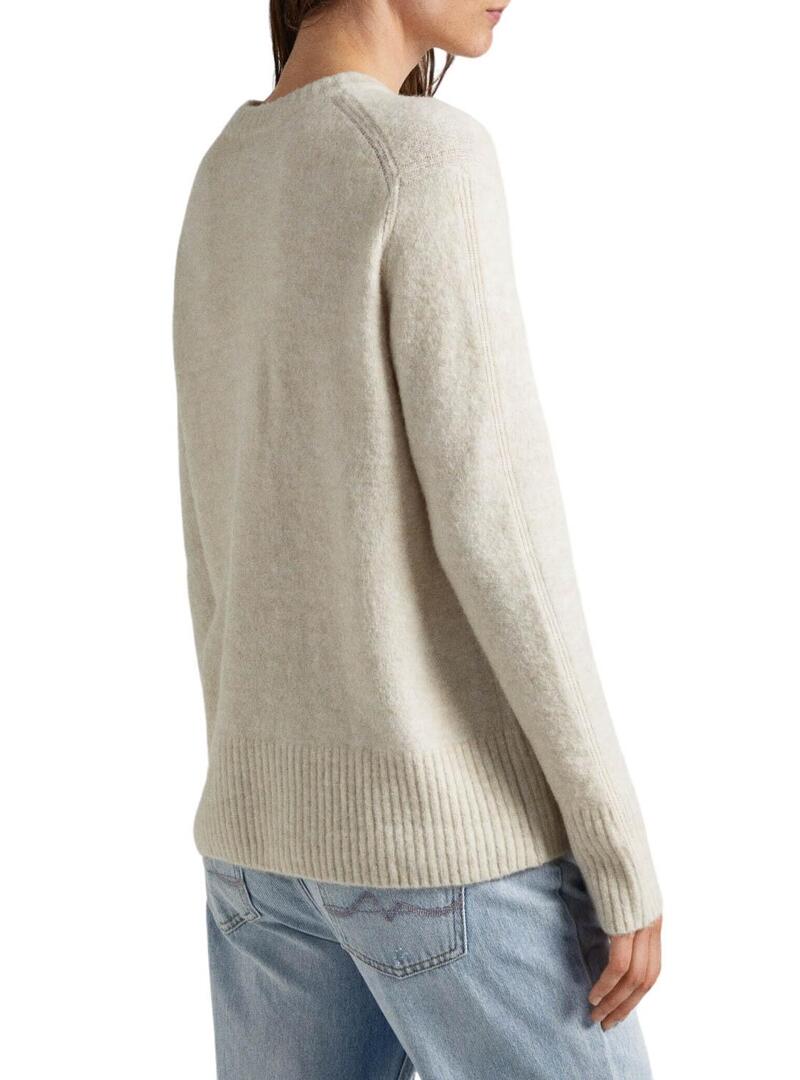 Pullover Pepe Jeans Denisse Beige per Donna