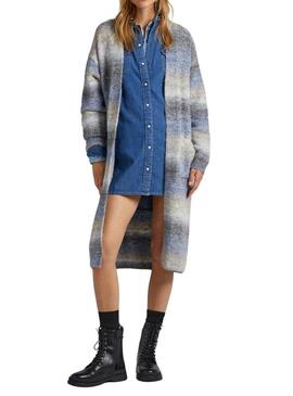 Cardigan Pepe Jeans Edith Strisce Melange per Donna