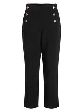 Pantaloni Vila Viwinnie Wide Nero per Donna