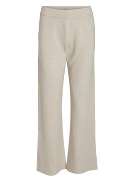 Pantaloni Vila Violivinja Beige per Donna