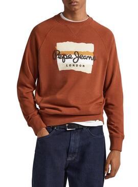 Felpa Pepe Jeans Mun Arancione per Uomo