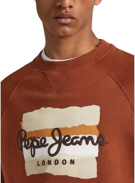 Felpa Pepe Jeans Mun Arancione per Uomo