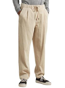 Pantalonies Pepe Jeans Albano Velluto a coste Beige per Uomo